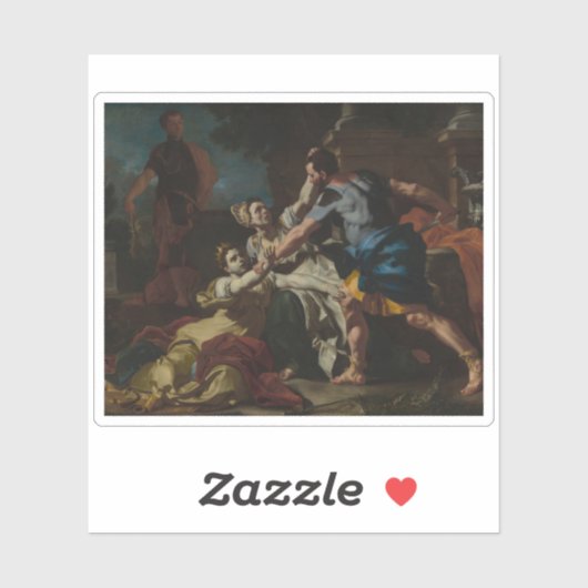 Francesco Solimena - De dood van Messalina Sticker (Vel)