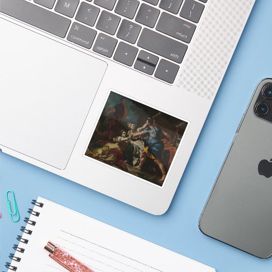 Francesco Solimena - De dood van Messalina Sticker (Laptop met iPhone)