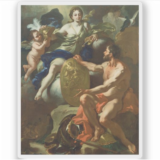 Francesco Solimena - Venus bij het Vulcaan Sticker (Voorkant)