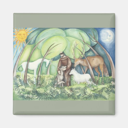 "Francesco" St Francis van Assisi Magneet (Voorkant)