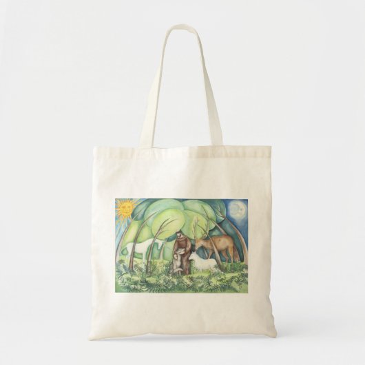 "Francesco" St Francis van Assisi Tote Bag (Voorkant)