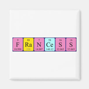 Francess periodieke table name magnet