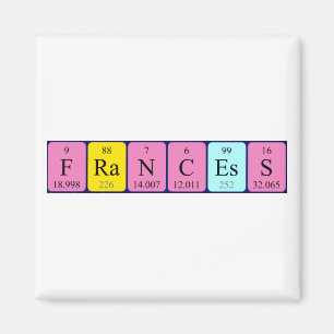 Francess periodieke table name magnet