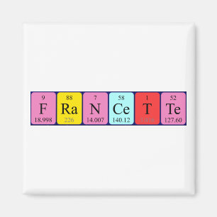Francette periodieke table name magnet