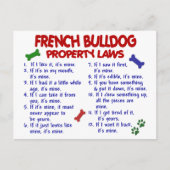 FRANCH BULLDOG Property Laws 2 Briefkaart (Voorkant)