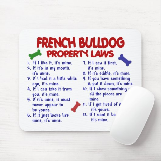 FRANCH BULLDOG Property Laws 2 Muismat (Met muis)