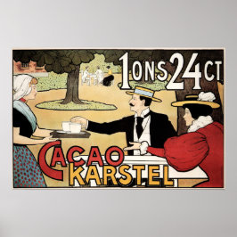 FRANCH CACAO KARSTEL Chocolate Beverage Drink Cafe Poster