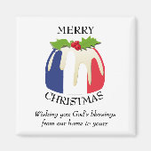 FRANCH FLAG kerstpudding Magnet (Voorkant)