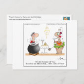 FRANCH FONDUE Cartoon Briefkaart (Voorkant / Achterkant)