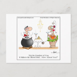FRANCH FONDUE Cartoon Briefkaart