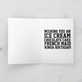 FRANCH MAID BIRTHDAY CARDS KAART (Binnen)