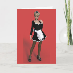 FRANCH MAID BIRTHDAY CARDS KAART