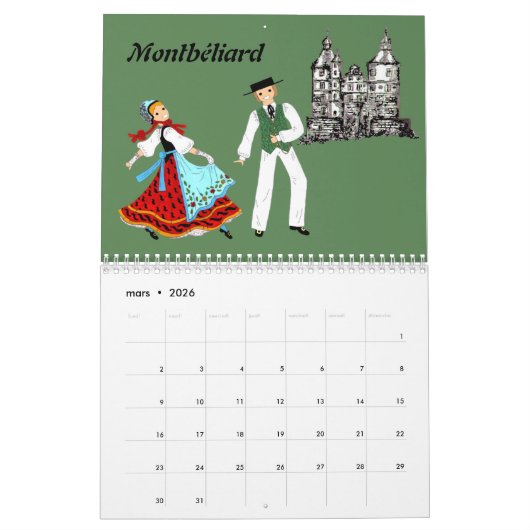 Franche-Comté, Frankrijk Kalender (Mar 2026)