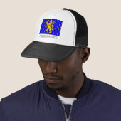 Franche-Comté, vlag met naam Trucker Pet (In situ)