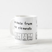 Franche periodieke tabelnaam mok (Voorkant links)