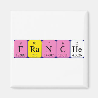 Franche periodieke table name magnet