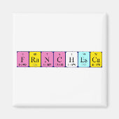 Franchesca periodiek table name magnet (Voorkant)