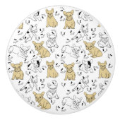 franchise houdt van Botten Keramische Knop (Voorkant)