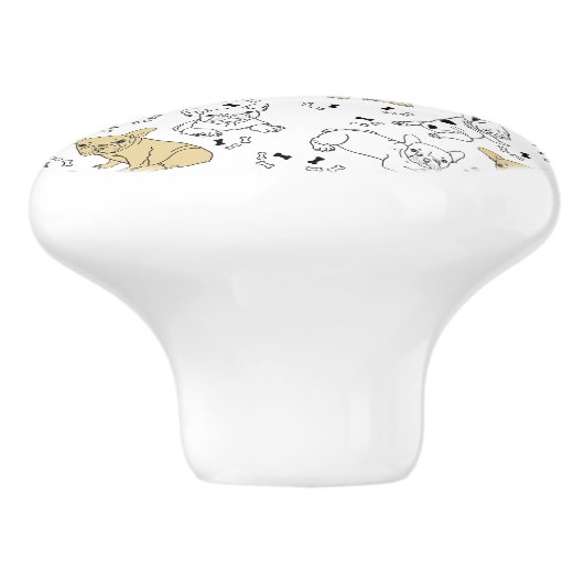 franchise houdt van Botten Keramische Knop (Zijkant)