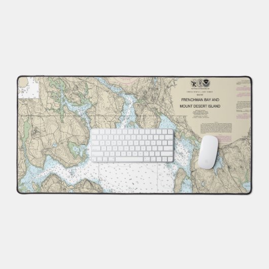 Franchman Bay en Mount Desert Island Chart Bureaumat (Keyboard & Muis)