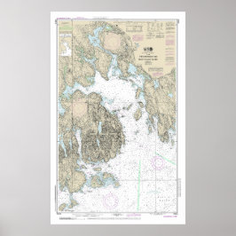Franchman Bay en Mount Desert Island Chart Poster