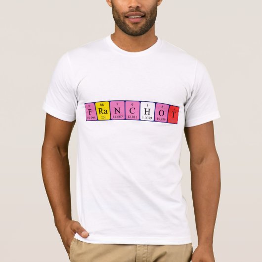 Franchot periodiek lijstnaam shirt (Voorkant)