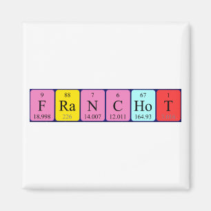 Franchot periodiek table name magnet