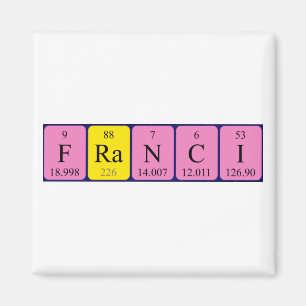 Franci periodieke table name magnet