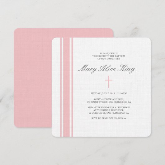 Francine doop uitnodiging (Voorkant / Achterkant)