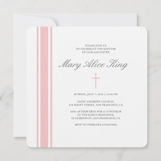 Francine doop uitnodiging (Voorkant)