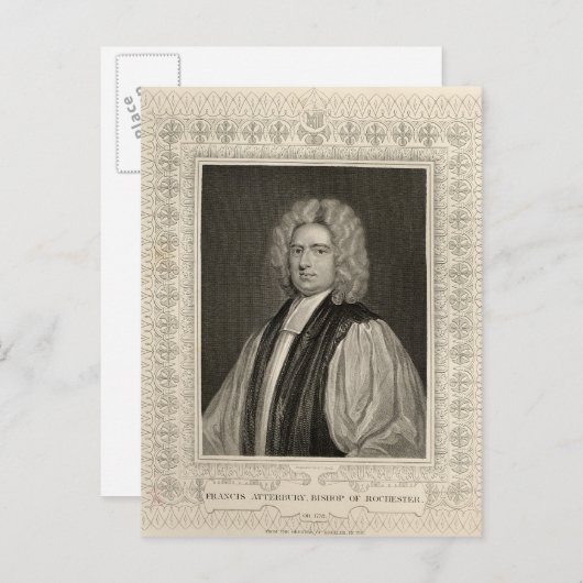 Francis Atterbury, bisschop van Rochester Briefkaart (Voorkant / Achterkant)