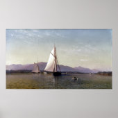 Francis Augustus Silva The Hudson bij Tappan Zee Poster (Voorkant)