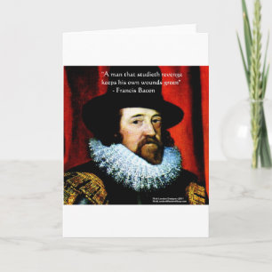 Francis Bacon & beroemde quote wenskaart Kaart