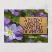 Francis Bacon Inspirerend Quote "Wisdom" Briefkaart (Voorkant)