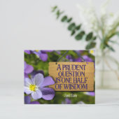 Francis Bacon Inspirerend Quote "Wisdom" Briefkaart (Staand voorkant)