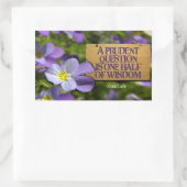 Francis Bacon Inspirerend Quote "Wisdom" Rechthoekige Sticker (Tas)