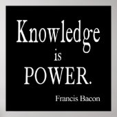 Francis Bacon Knowledge is Power Quote Poster (Voorkant)