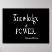 Francis Bacon Knowledge is Power Quote Poster (Voorkant)