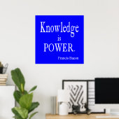  Francis Bacon Knowledge is Power Quote Poster (Thuiskantoor)