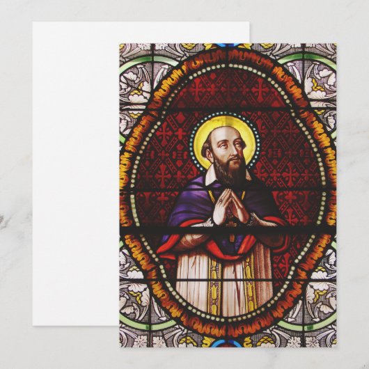 Francis de Sales Bishop van Genève Feestdagenkaart (Voorkant / Achterkant)