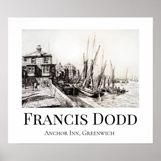 Francis Dodd Anchor Inn, Greenwich Poster (Voorkant)