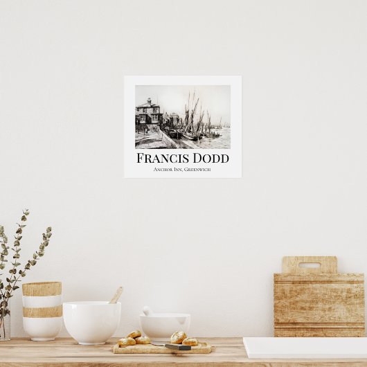 Francis Dodd Anchor Inn, Greenwich Poster (Keuken)