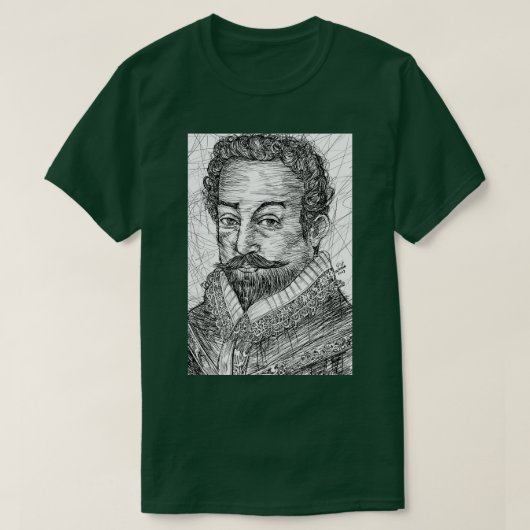 FRANCIS DRAKE inkt portret TShirt (Design voorkant)