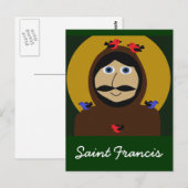 Francis en de vogels briefkaart (Voorkant / Achterkant)