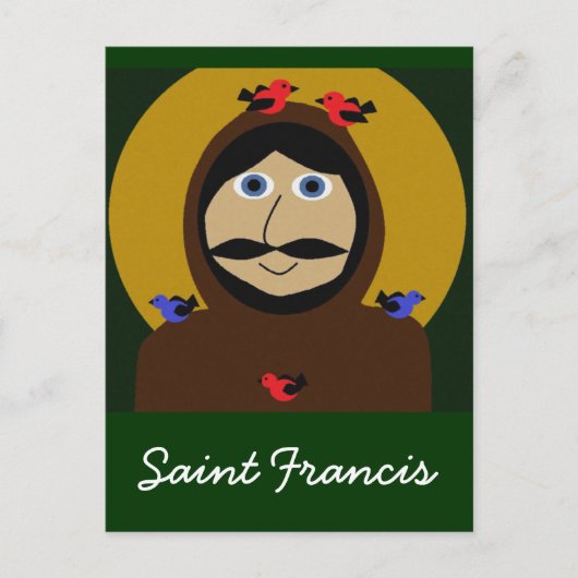 Francis en de vogels briefkaart (Voorkant)
