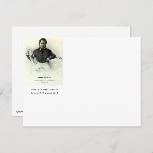 Francis "Frank" Johnson Briefkaart (Voorkant / Achterkant)