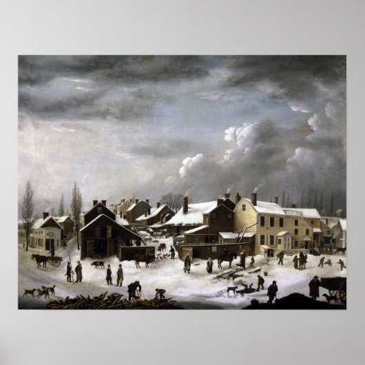 Francis Guy Winter Scene in Brooklyn Poster (Voorkant)