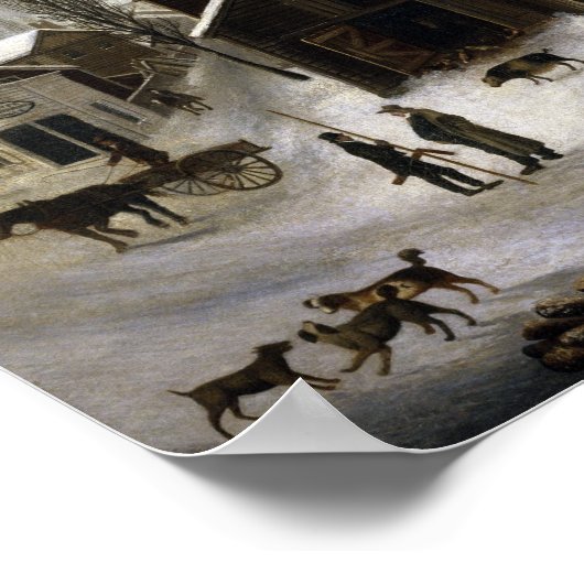 Francis Guy Winter Scene in Brooklyn Poster (Hoek)