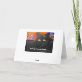 Francis houdt van bloemen kattenverjaardag Wenskaa Kaart (Achterkant)