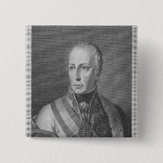 Francis II, Heilige Romeinse keizer Vierkante Button 5,1 Cm (Voorkant)